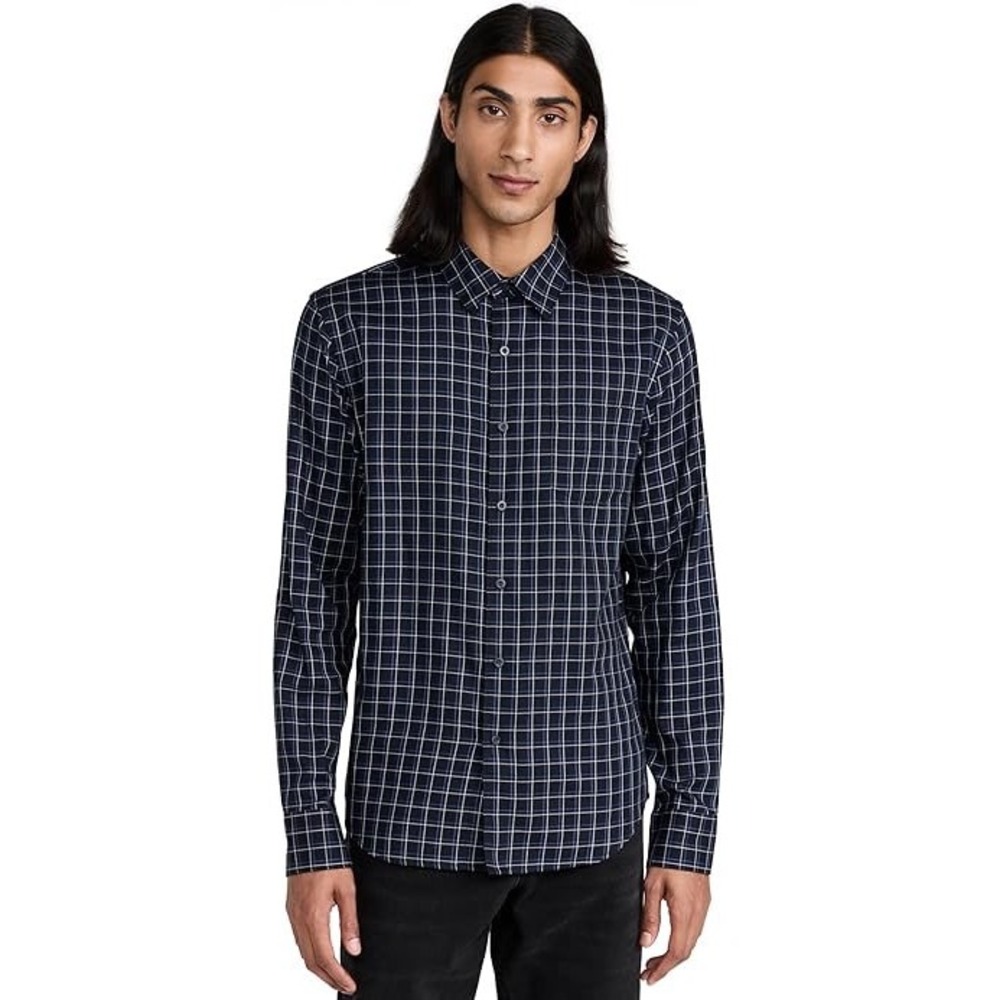Vince Classic Fit Plaid Button Down Long Sleeve Shirt Small NWT